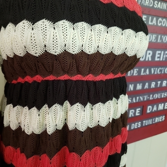 Judith March | L one shoulder knit dress stripe party boho - Picture 5 of 12